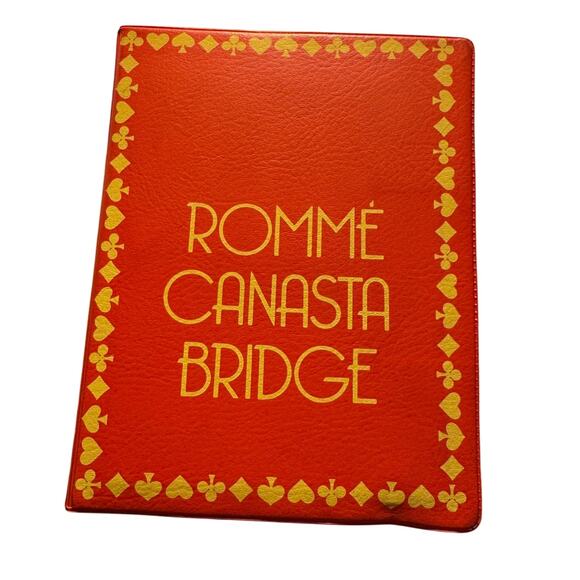 Vintage Romme Canasta Bridge Card Case Holder and Cards Complete - Picture 7 of 13